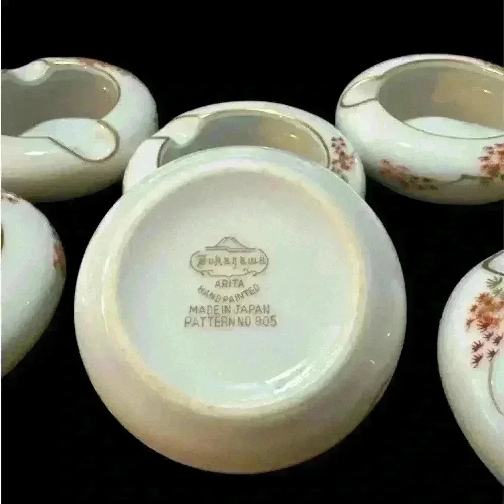 Vtg 50's Fukagawa Arita ashtrays - Picture 4 of 6